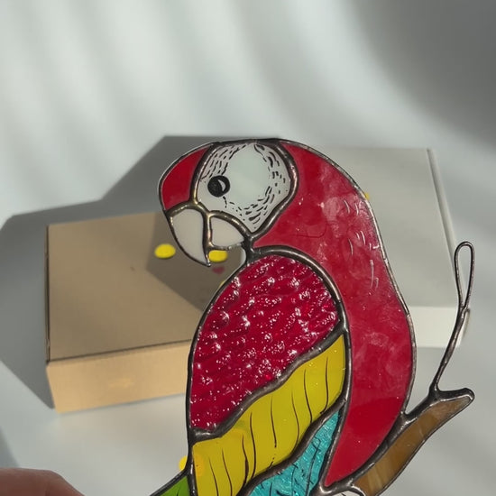 Parrot Stained Glass Suncatcher