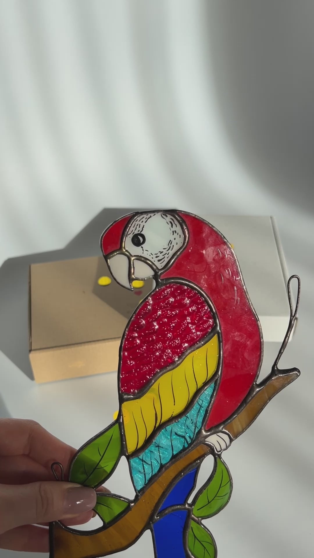 Parrot Stained Glass Suncatcher