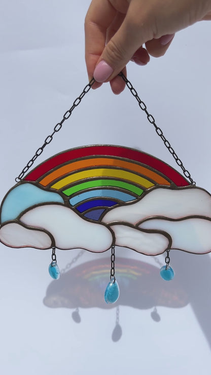 Rainbow Stained Glass Suncatcher