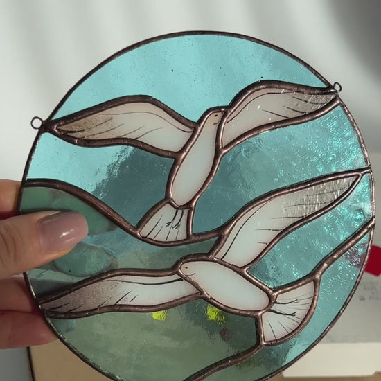 Seagull Stained Glass Suncatcher