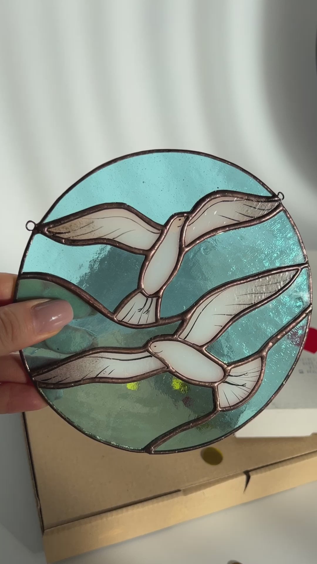 Seagull Stained Glass Suncatcher