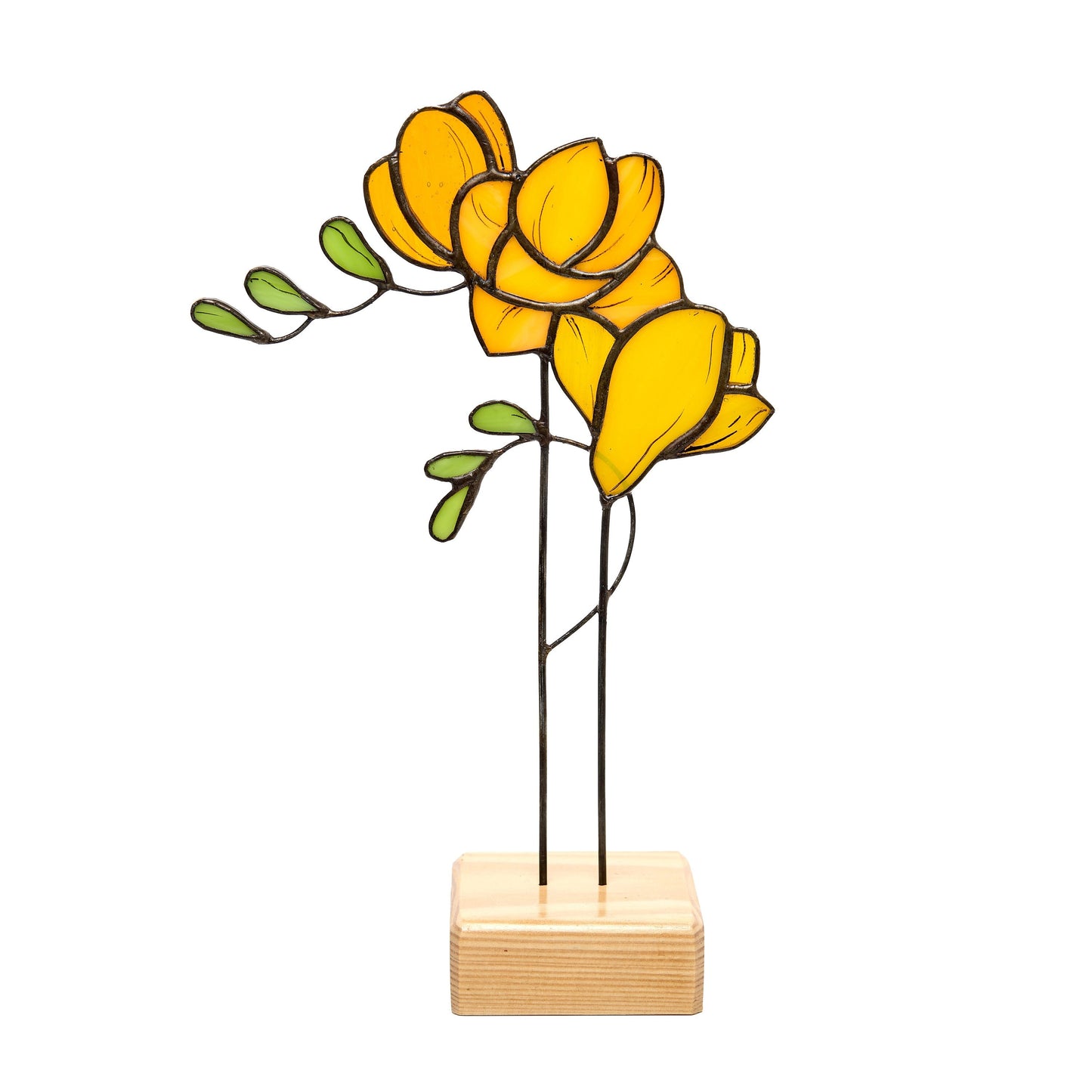 Freesia Flower Stained Glass Tabletop