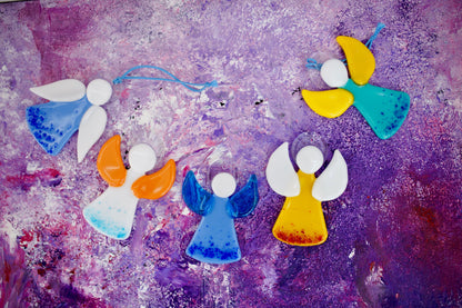 Set of 3/10/20 Fused Glass Angels