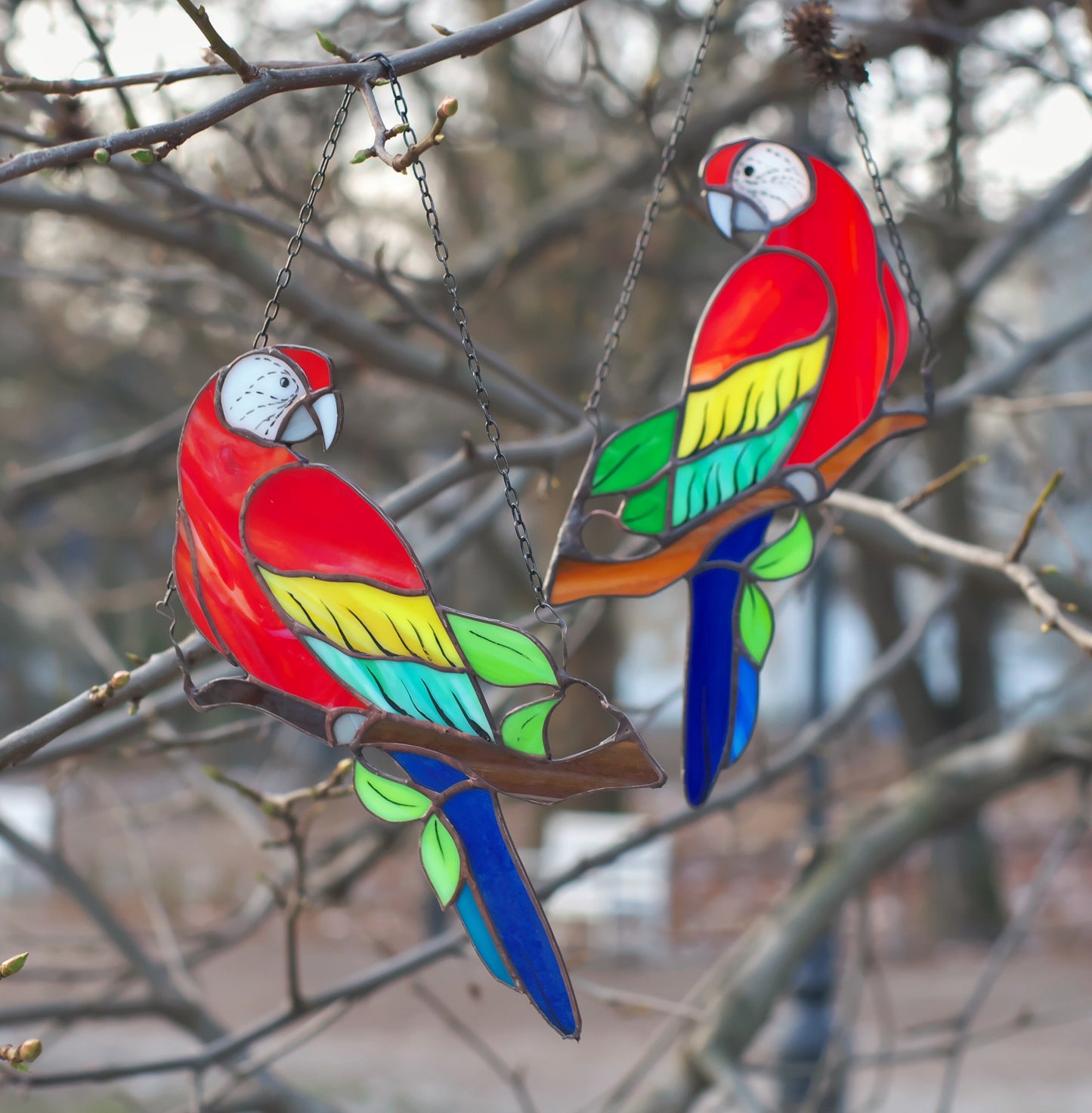 Parrot Stained Glass Suncatcher