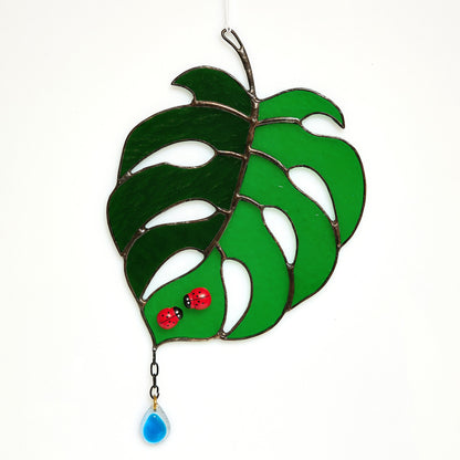 Monstera Deliciosa Stained Glass Suncatcher