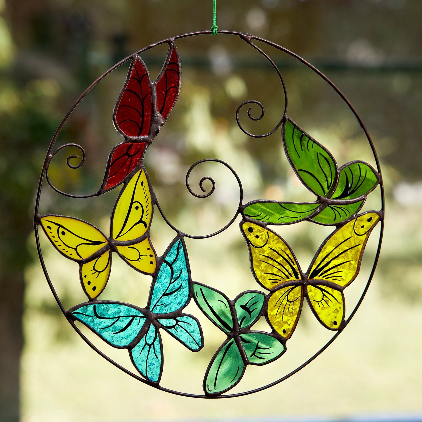 Butterflies Stained Glass Suncatcher