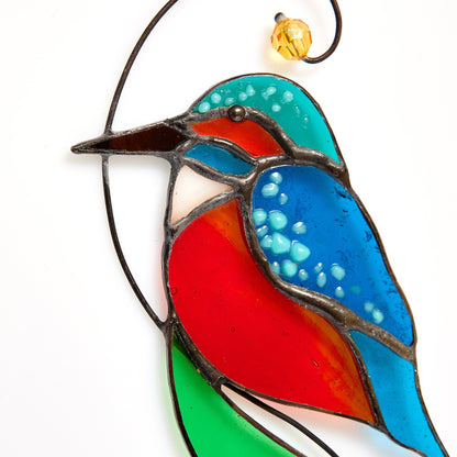 Kingfisher Stained Glass Suncatcher