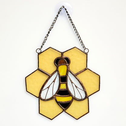 Honey Bee Stained Glass Suncatcher