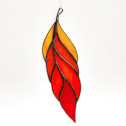 Feather Stained Glass Suncatcher