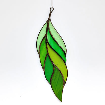 Feather Stained Glass Suncatcher