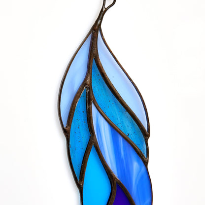 Feather Stained Glass Suncatcher