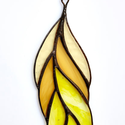 Feather Stained Glass Suncatcher