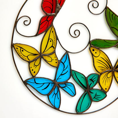 Butterflies Stained Glass Suncatcher