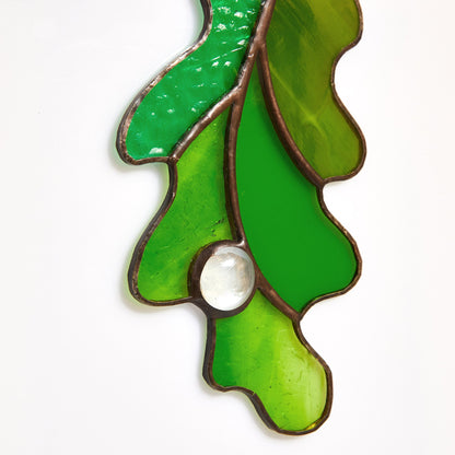Stained Glass Oak Leaf Suncatcher