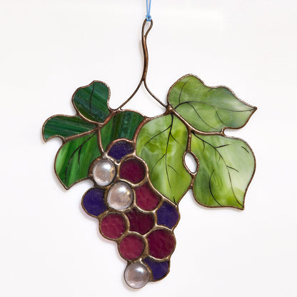 Purple Grape Stained Glass Suncatcher