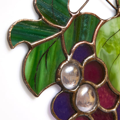 Purple Grape Stained Glass Suncatcher