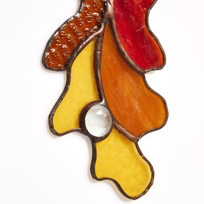 Stained Glass Oak Leaf Suncatcher