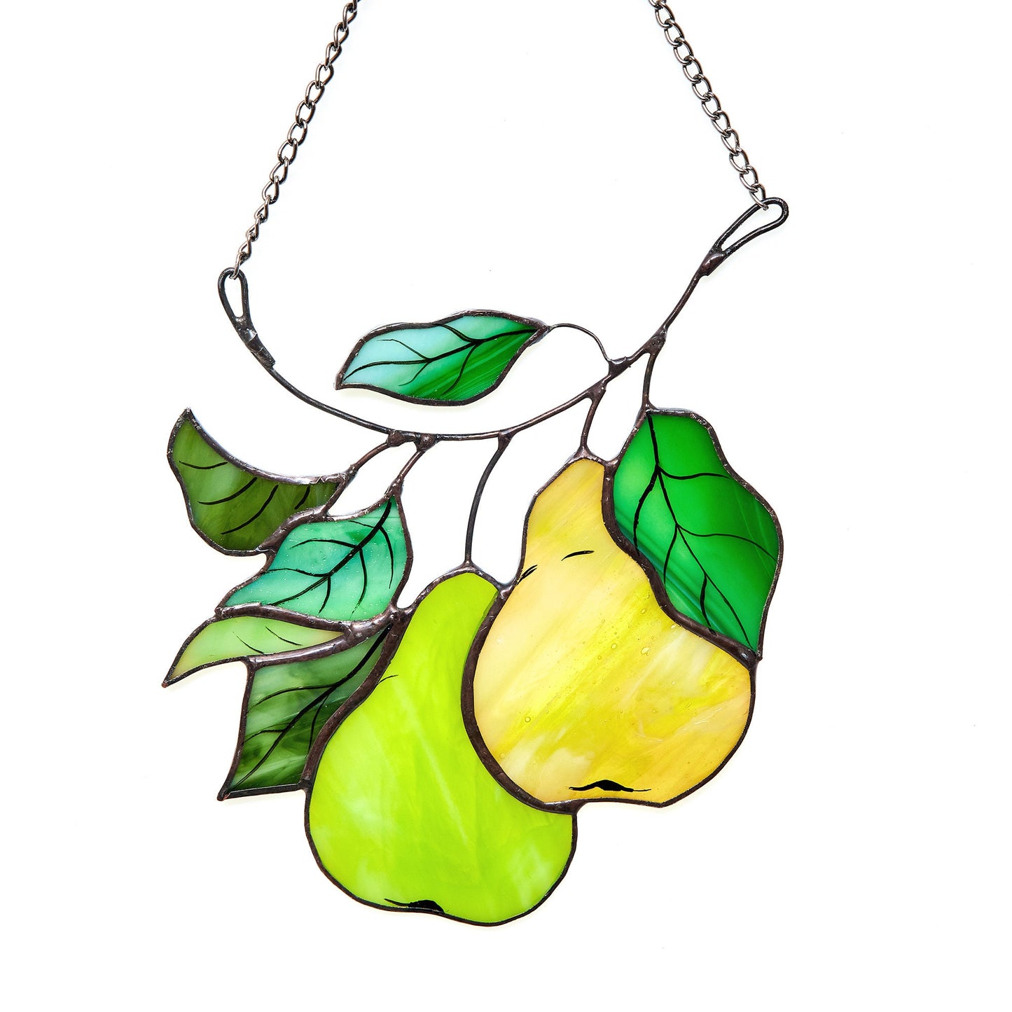 Pear Branch Stained Glass Suncatcher