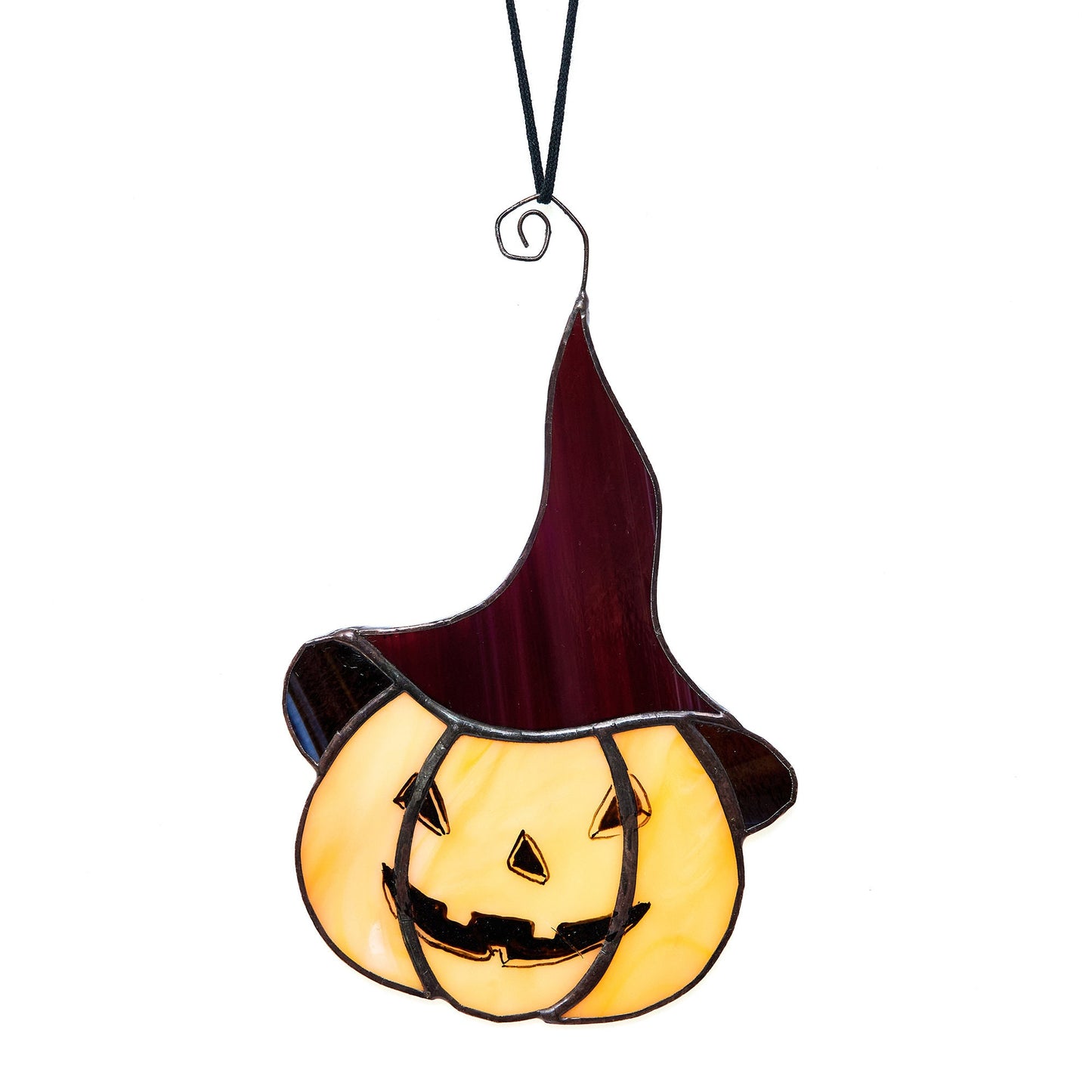 Halloween Pumpkin Stained Glass Decoration