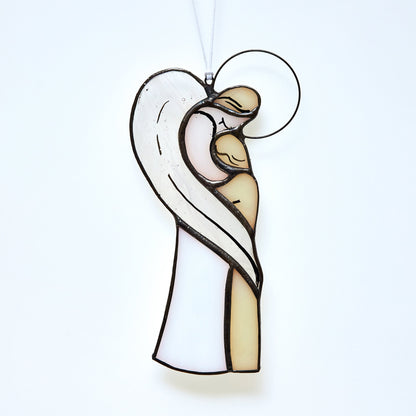 Mourning Angel Stained Glass Suncatcher