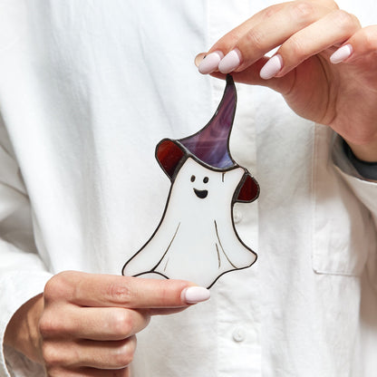 Little Ghost Stained Glass Halloween Decoration