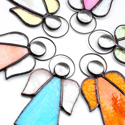 Set of 3/10/20 Stained Glass Christmas Angels