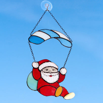 Santa Claus Stained Glass Suncatcher