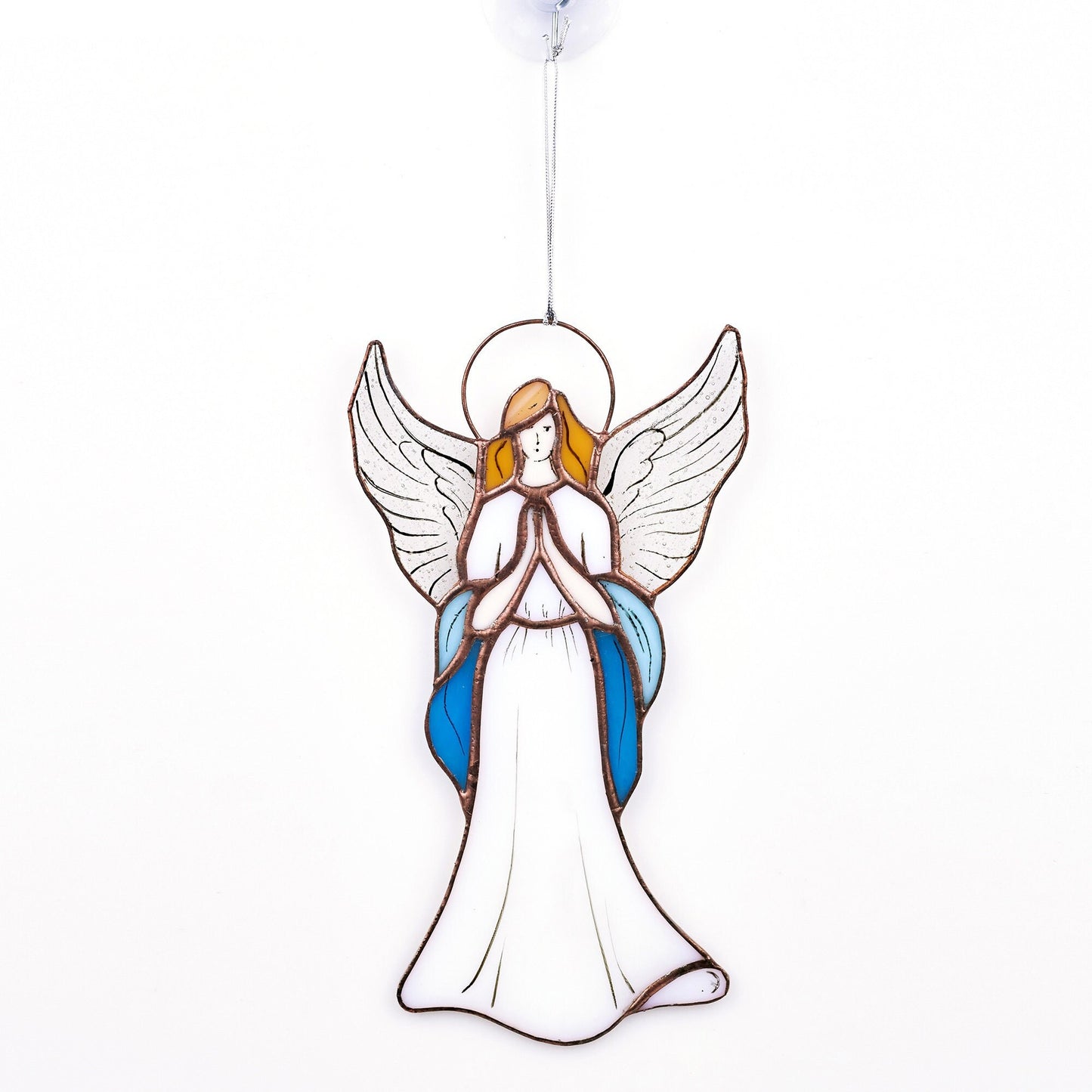 Praying Angel Stained Glass Suncatcher