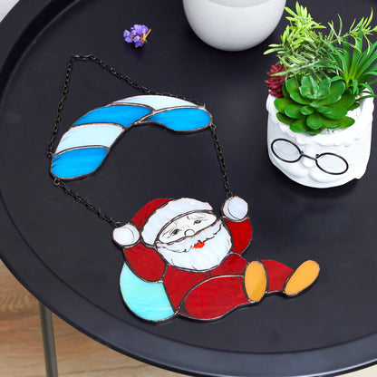 Santa Claus Stained Glass Suncatcher