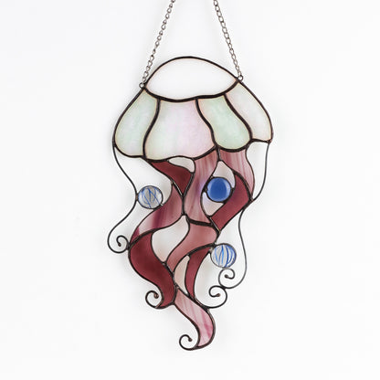 Jellyfish Stained Glass Suncatcher