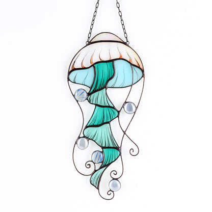 Jellyfish Stained Glass Suncatcher