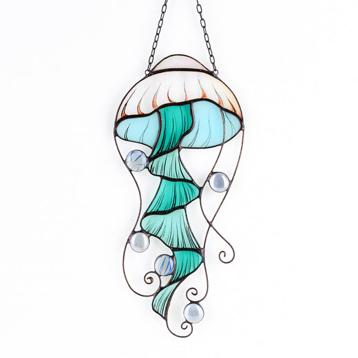 Jellyfish Stained Glass Suncatcher