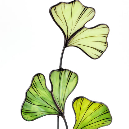 Ginkgo Leaf Stained Glass Tabletop