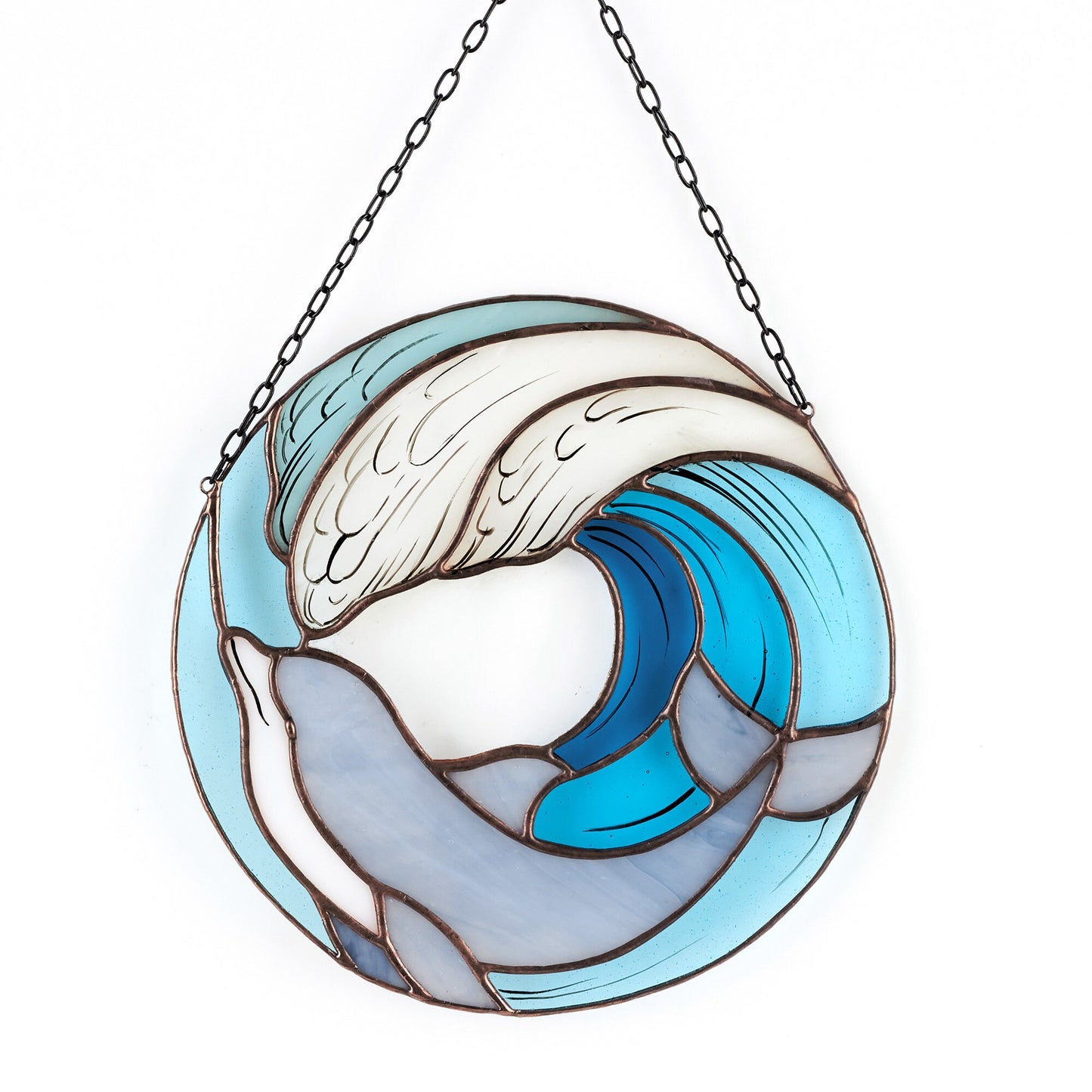 Dolphin Stained Glass Suncatcher