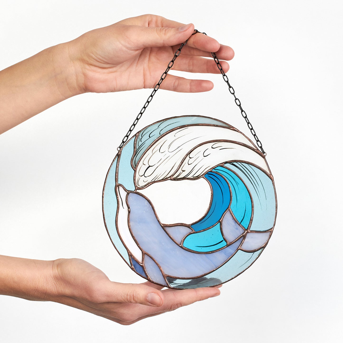 Dolphin Stained Glass Suncatcher