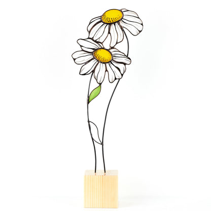 Сhamomile Flower Stained Glass Tabletop
