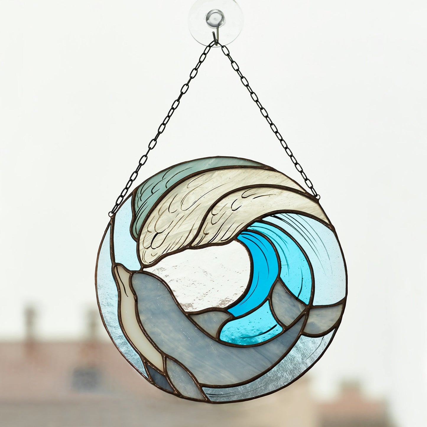 Dolphin Stained Glass Suncatcher