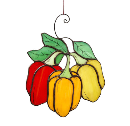 Peppers Stained Glass Suncatcher