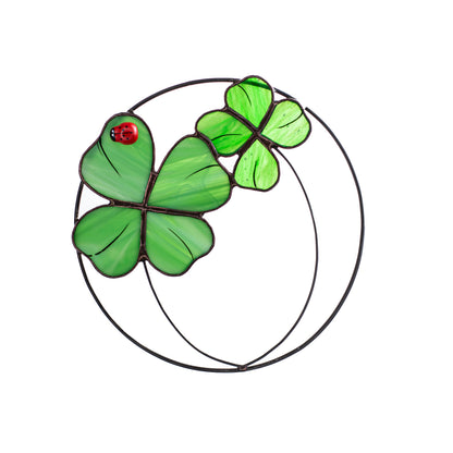 Four Leaf Clover Stained Glass Suncatcher