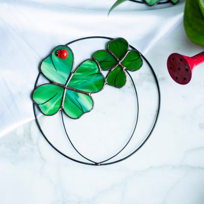 Four Leaf Clover Stained Glass Suncatcher