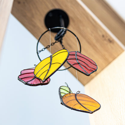 Fall Leaves Stained Glass Suncatcher
